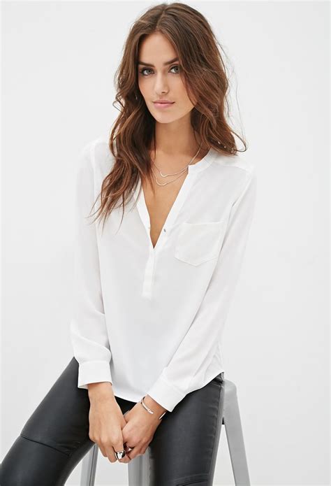 Contemporary Flat Collar Blouse | Women, Collar blouse, Forever 21 fashion