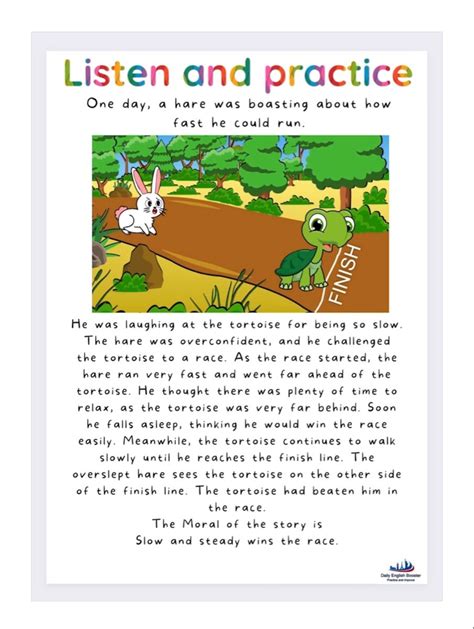 The Tortoise and the Hare Story in English