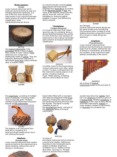 AFRICAN MUSICAL INSTRUMENTS Brochure | PDF | Musical Instruments ...