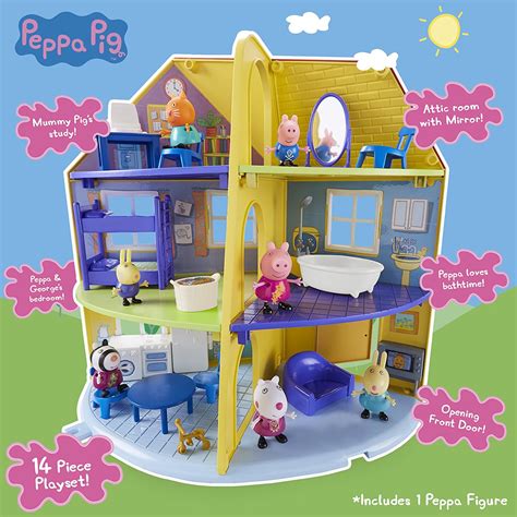 Peppa Pig Peppa's Deluxe Family Home House Large Playset With Figure Toy 3+ | eBay