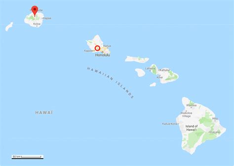 Map of the archipelago of Hawaii (USA), Google. (n.d.). (Google Maps ...