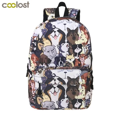 Cute Puppy Dog Backpack For Teenager Boys Girls Children School Bags Women Laptop Backpack Kid ...