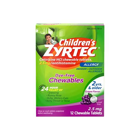 Zyrtec Dosing Charts for Adult & Children’s Cetirizine Products | ZYRTEC®