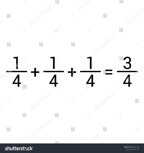 Three Quarters Fraction Number Vector Stock Vector (Royalty Free ...