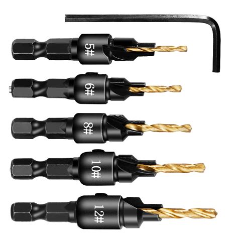 Woodworking Countersink Drill Bit Set (5pcs)