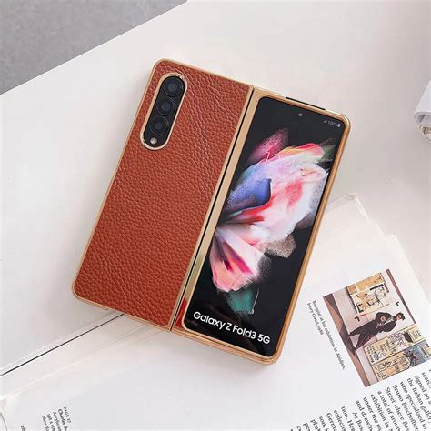 Luxury Leather Hard Case For Samsung Galaxy Z Fold 4 – Galaxy Z Fold 4 Case