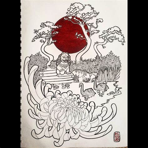 Zen Garden Drawing at PaintingValley.com | Explore collection of Zen ...