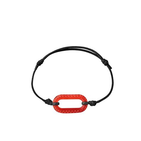 Lalique Empreinte Animale Bracelet Cord Red S