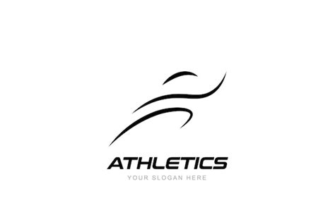 Premium Vector | Athletics minimal black and white logo