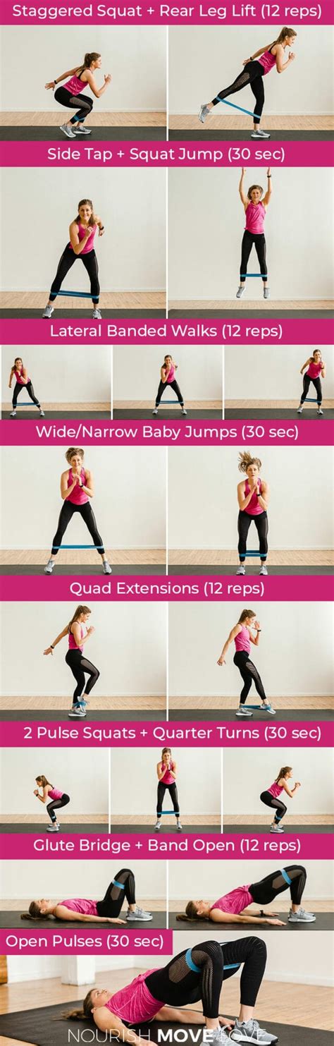 8 BEST Resistance Band Exercises for Legs (Video) | Nourish Move Love | Leg workout with bands ...