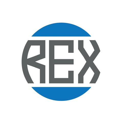 REX letter logo design on white background. REX creative initials circle logo concept. REX ...