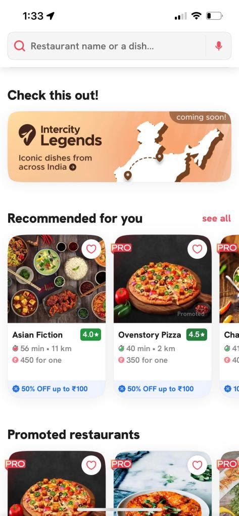 Zomato's Intercity Legends for Food from Other Cities Now Live | Beebom