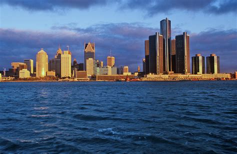 Detroit Skyline At Sunrise Photograph by Panoramic Images - Fine Art ...