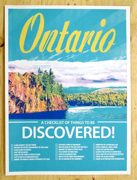 I want this poster! but your condo should have it too ;) | Ontario travel, Ontario, Travel posters