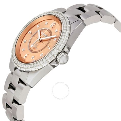 Chanel J12 Chromatic Diamonds Pink Dial Titanium Ceramic Ladies Watch ...