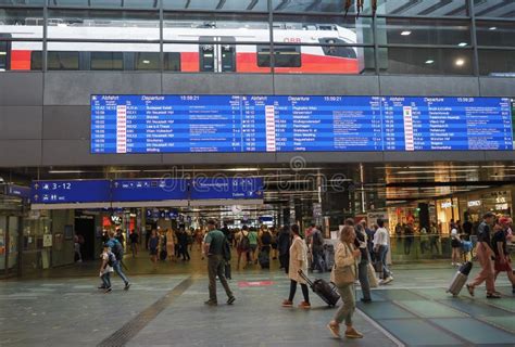 Wien Hbf Central Station in Vienna Editorial Stock Photo - Image of town, transport: 260272503