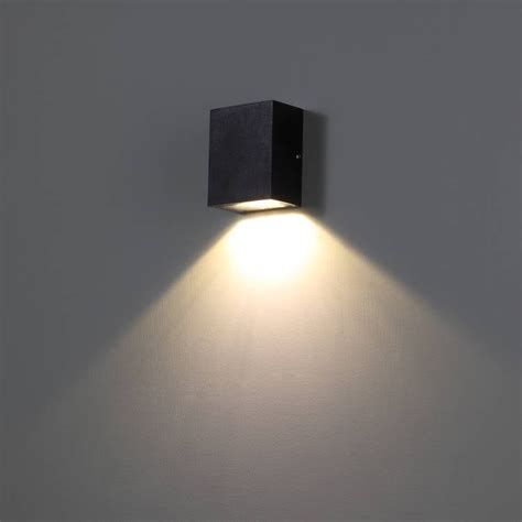 Square LED outdoor wall lamp TREND black - Lightinova - Professional lighting