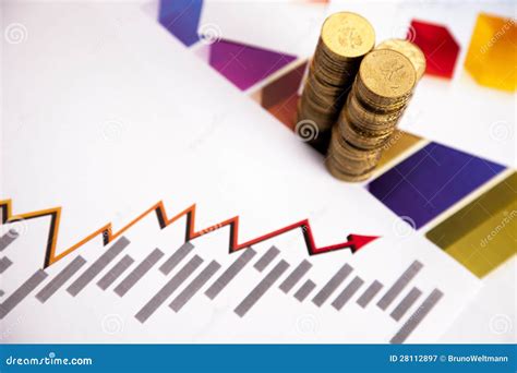 Money on charts! stock image. Image of diagram, golden - 28112897
