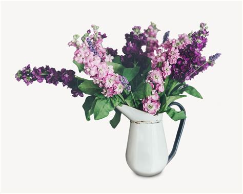 Lilac flower vase isolated design | Free Photo - rawpixel