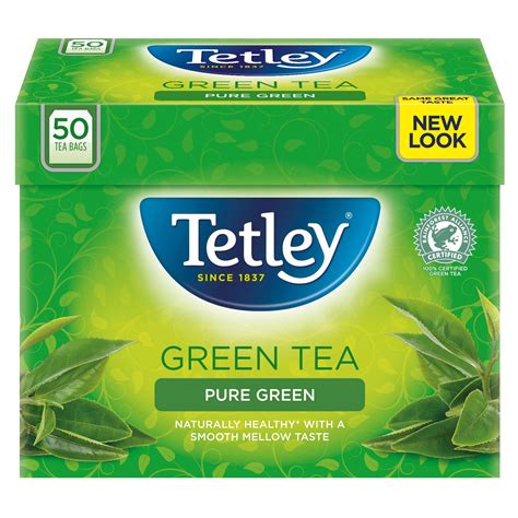 Tetley Green Tea Pure Green 50 Tea Bags 100g | Fruit & Herbal Tea ...