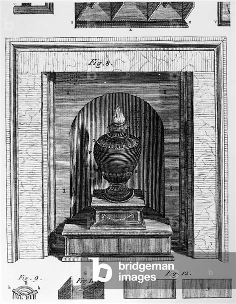 Image of FRANKLIN: STOVE Diagram of a stove invented by Benjamin Franklin,