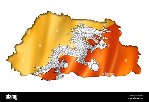 Bhutan Flag Map