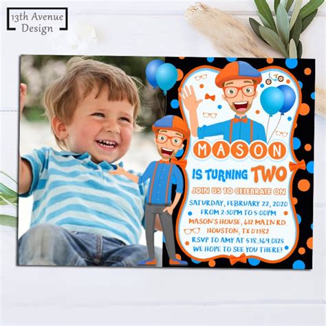 Blippi Birthday Invitation Digital-print Yourself | Etsy