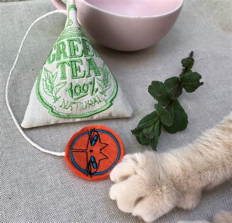 Catnip Green Tea Bag, Cat Toy By Freak MEOWt