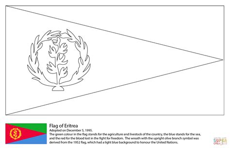 Flag of Eritrea coloring page | Free Printable Coloring Pages