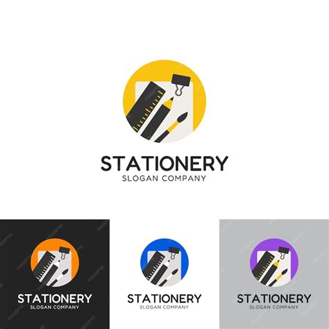 Free Vector | Flat design stationery store design template