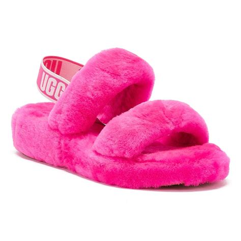 UGG Rubber UGG Oh Yeah Womens Hot Pink Slippers - Lyst