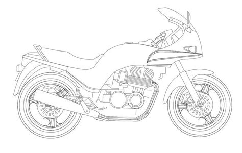 Motorcycle 2d side elevation cad block details dwg file - Cadbull