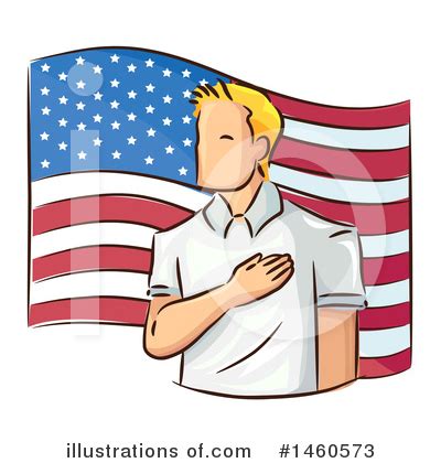 American Flag Clipart #1172258 - Illustration by Johnny Sajem