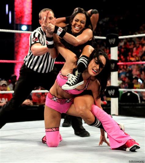 AJ Lee with the black widow on Brie Bella | Scrolller