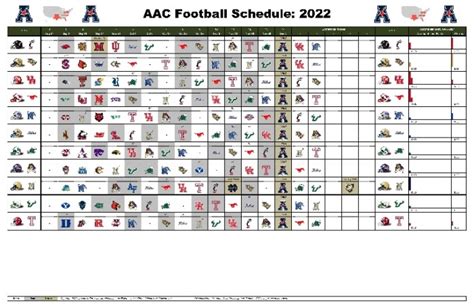 AAC | College Football Schedule Posters