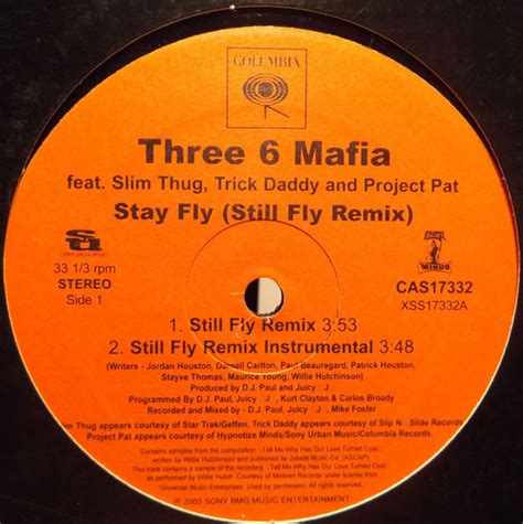 Three 6 Mafia - Stay Fly (Still Fly Remix) (Vinyl, 12") | Discogs