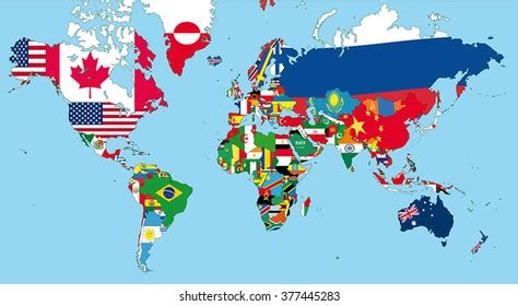 Flag Map Of The World - Maps For You