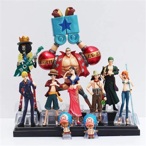 10Pcs/Set One Piece Figures 2 YEARS LATER Luffy Nami Roronoa Zoro ...