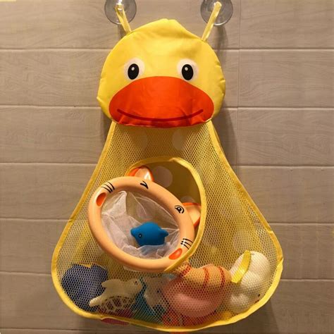 Baby Bath Toys Storage Pocket Organizer Anti-Slip Suction Cups ...