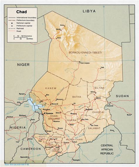 Political Map Of Chad Nations Online Project