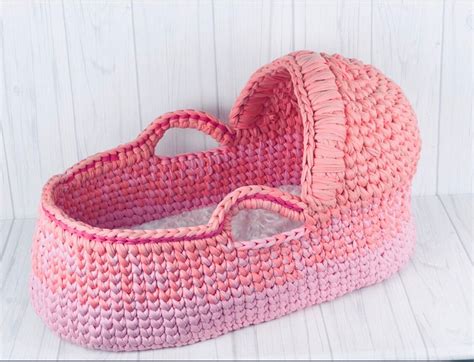 Baby Moses Basket crochet pattern Baby Bassinet Crocheted | Etsy