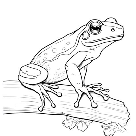 realistic branch frog drawing - Draw Easy