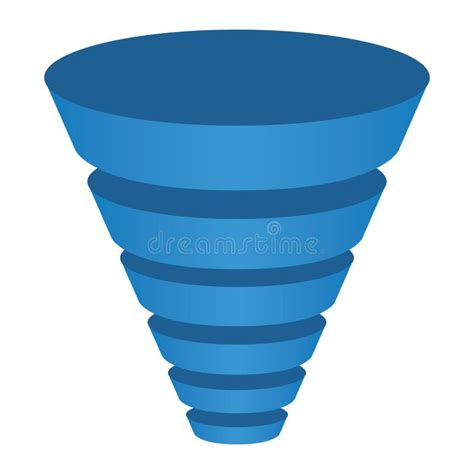 Blue funnel graphic stock vector. Illustration of cone - 300489136