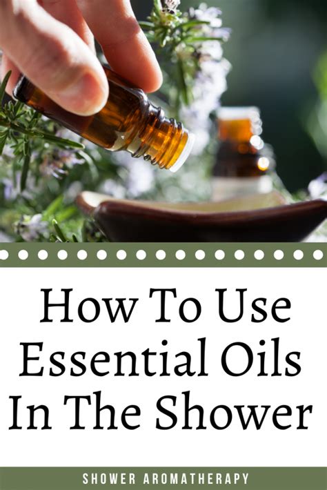 How To Use Essential Oils In The Shower - Shower Aromatherapy