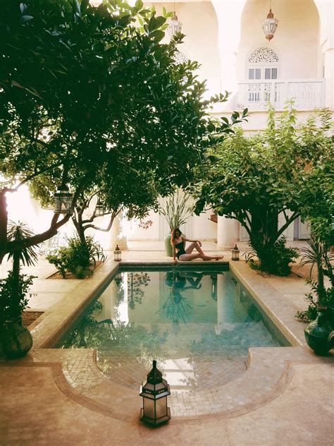 Traditional Riad Swimming Pool • Marrakech, Morocco | Patios, Patio ...