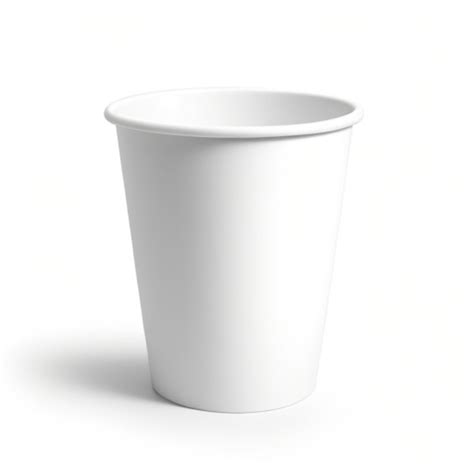 Premium AI Image | Simple white cup against white backdrop