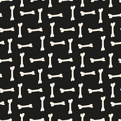 Seamless pattern with bones on black background. Vector image. 9659432 Vector Art at Vecteezy