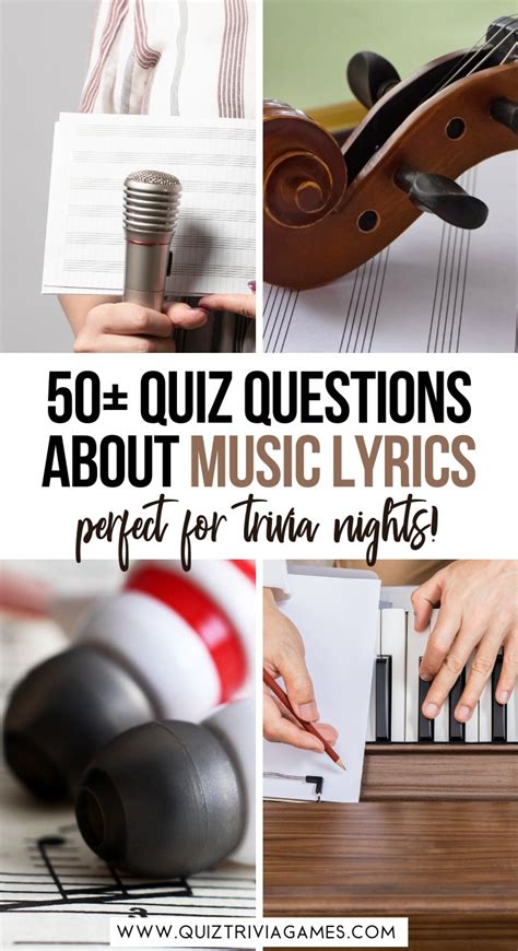 50+ Music Lyrics Quiz Questions And Answers - Quiz Trivia Games