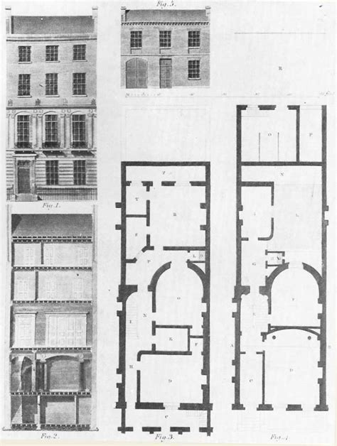 Elsom's/ Nicholson's drawings for a first rate London house showing the ...