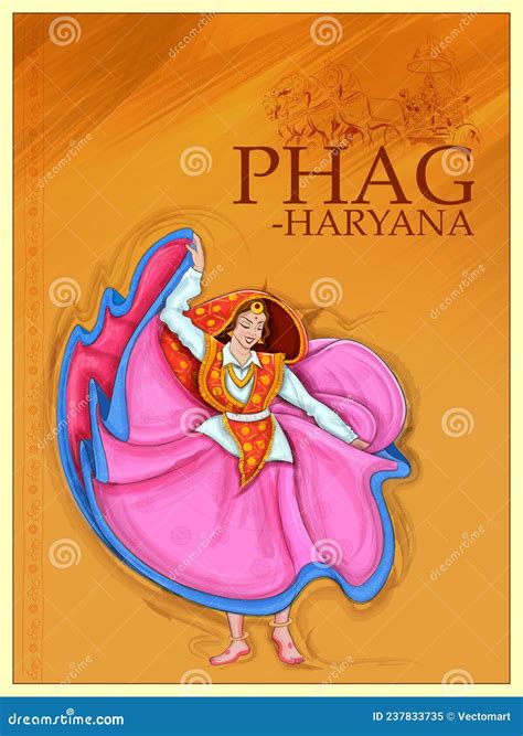 Woman Performing Kalbelia Dance Traditional Folk Dance Of Rajasthan, India Cartoon Vector ...